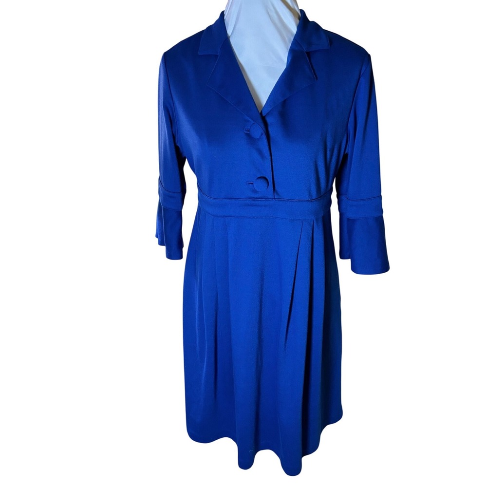 Chadwick's Royal Blue Dress Women's Size 12‎ Career Office 3/4 Sleeve